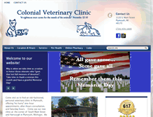 Tablet Screenshot of colonialvetclinic.com